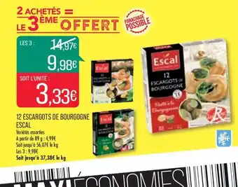 Match 12 Escargots de Bourgogne Escal offre