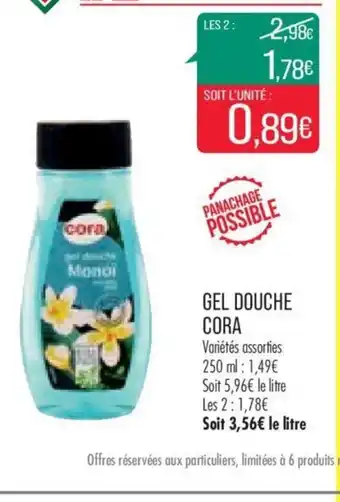 Match Gel Douche Cora offre