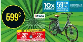 Géant Casino Surpass vélo électrique 26’’ gris offre