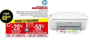 Géant Casino Hp imprimante 3 en 1 offre