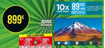 Géant Casino Samsung tv led 4k uhd 75’’ (189 cm) offre