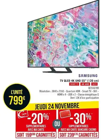 Samsung tv qled 4k uhd 55’’ (139 cm)