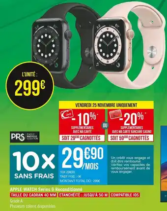 Apple apple watch series 6 reconditionné