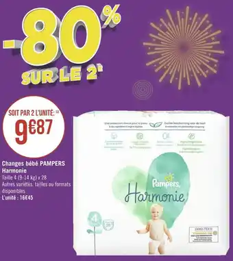 Géant Casino Pampers changes bébé harmonie offre