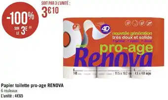 Géant Casino Renova papier toilette pro-age offre