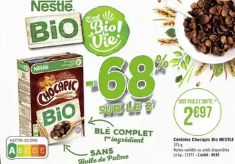 Géant Casino Nestle céréales chocapic bio offre