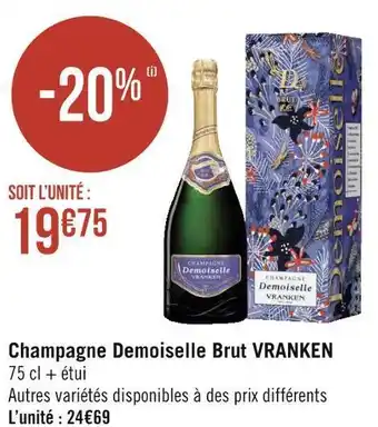 Géant Casino Vranken champagne demoiselle brut offre
