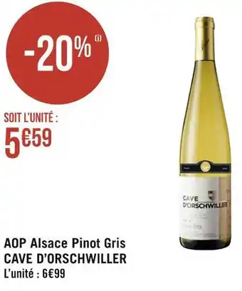 Géant Casino Cave d’orschwiller aop alsace pinot gris offre