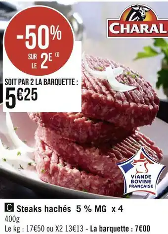 Steaks hachés 5 % mg x 4