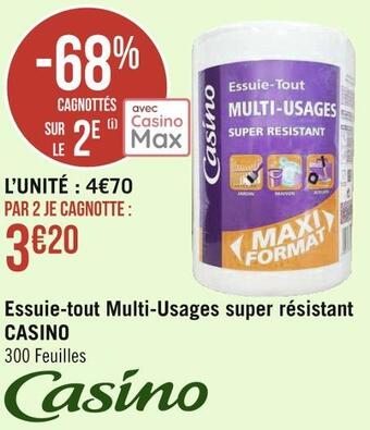 Géant Casino Casino essuie-tout multi-usages super résistant offre