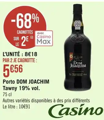 Géant Casino Dom joachim porto tawny 19% vol. offre