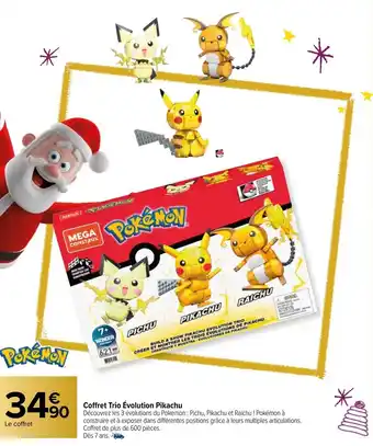 Carrefour Coffret trio évolution pikachu offre