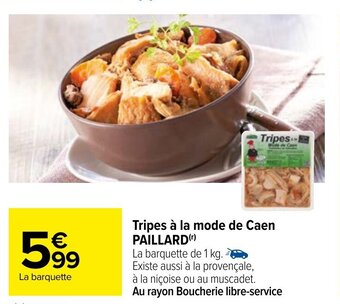 Carrefour Tripes à la mode de caen PAILLARD offre