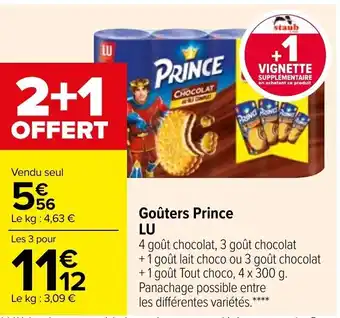 Carrefour Goûters prince LU offre