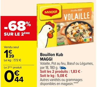 Carrefour Bouillon kub MAGGI offre