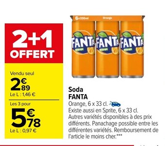 Carrefour Soda FANTA offre