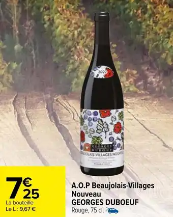 A.O.P. beaujolais-villages nouveau georges duboeuf