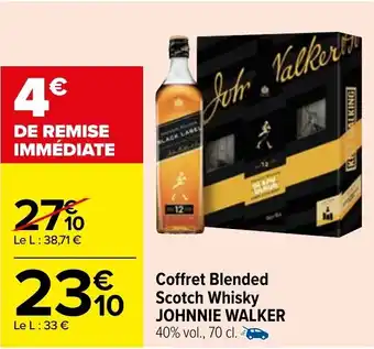 Carrefour Coffret blended scotch whisky JOHNNIE WALKER offre