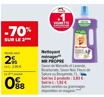 Carrefour Nettoyant Menager Mr Propre offre