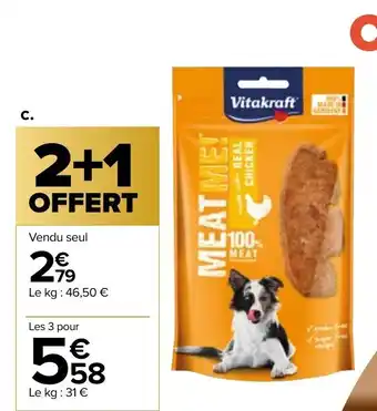 Carrefour Gourmandises Pour Chien Vitakraft offre