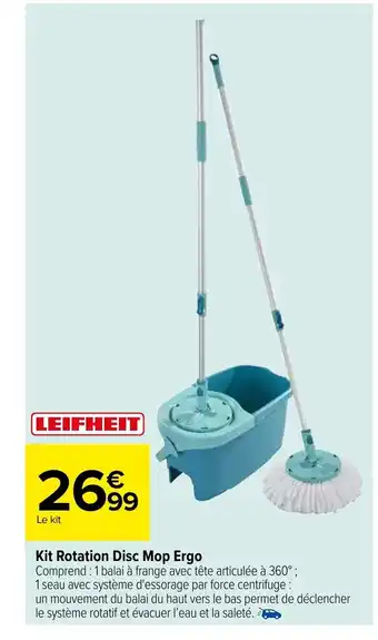 Carrefour Kit Rotation Disc Mop Ergo offre