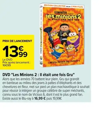 DVD Les Minions 2 II Etait Une Fois Gru