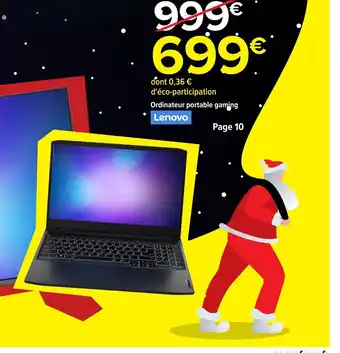 Carrefour Lenovo Ordinateur Portable Gaming offre