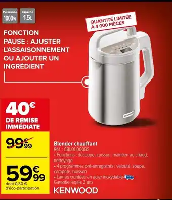 Carrefour Blender Chauffant offre