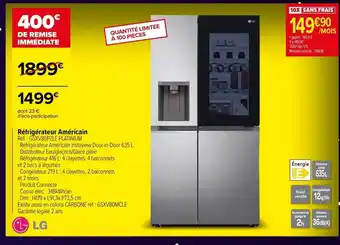 Carrefour Réfrigérateur Américain offre