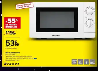 Carrefour Micro-Ondes Solo offre