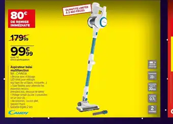 Carrefour Candy Aspirateur Balai Multifonction offre