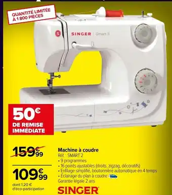 Carrefour Machine a Coudre offre