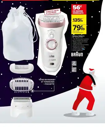 Carrefour Braun Epilateur Silk Epil 9 offre