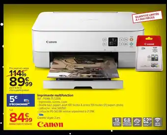 Carrefour Canon Imprimante Multifonction offre