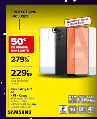 Carrefour Samsung Pack Galaxy A32 4G offre