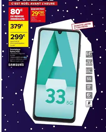 Carrefour Samsung Smartphone Galaxy A33 offre