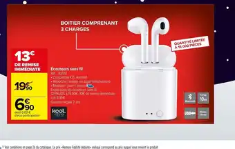 Carrefour Ecouteurs Sans Fil offre