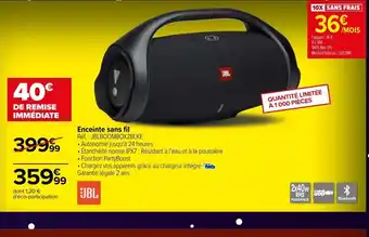 Carrefour Enceinte Sans Fil offre