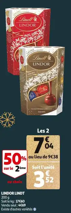Auchan Supermarché Lindt lindor lindt offre