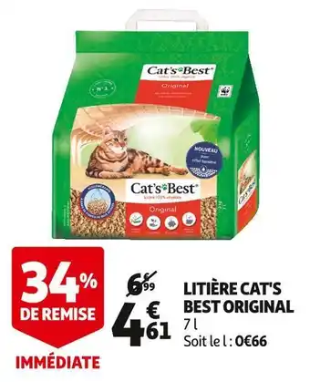 Auchan Supermarché Cat's best litière original offre