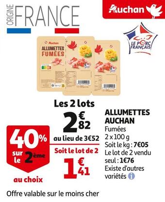 Auchan Supermarché Auchan allumettes offre