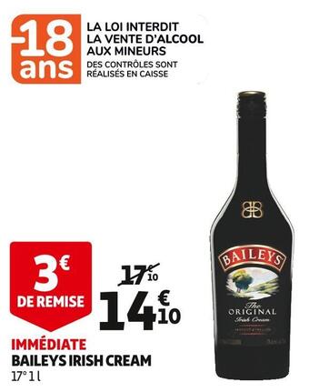 Auchan Supermarché Baileys baileys irish cream offre