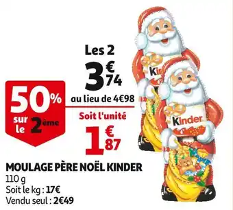 Auchan Supermarché Kinder moulage père noël offre