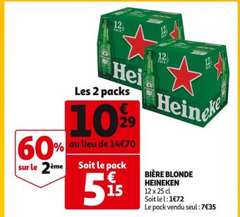 Auchan Supermarché Heineken bière blonde offre
