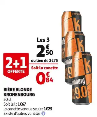 Auchan Supermarché Kronenbourg bière blonde offre