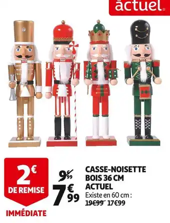 Auchan Supermarché Actuel casse-noisette bois 36 cm offre