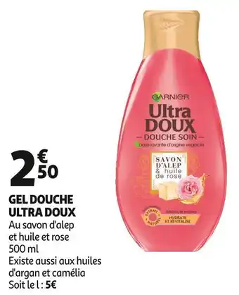 Auchan Supermarché Garnier gel douche offre