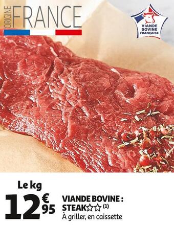 Auchan Supermarché Viande bovine : steak offre