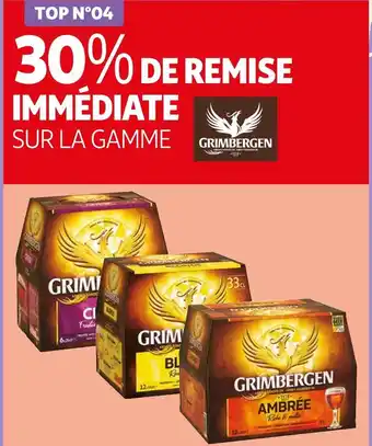 Auchan Grimbergen 30% de remise immédiate sur la gamme grimbergen offre