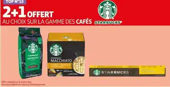 Auchan Starbucks 2+1 offert au choix sur la gamme des cafés starbucks offre